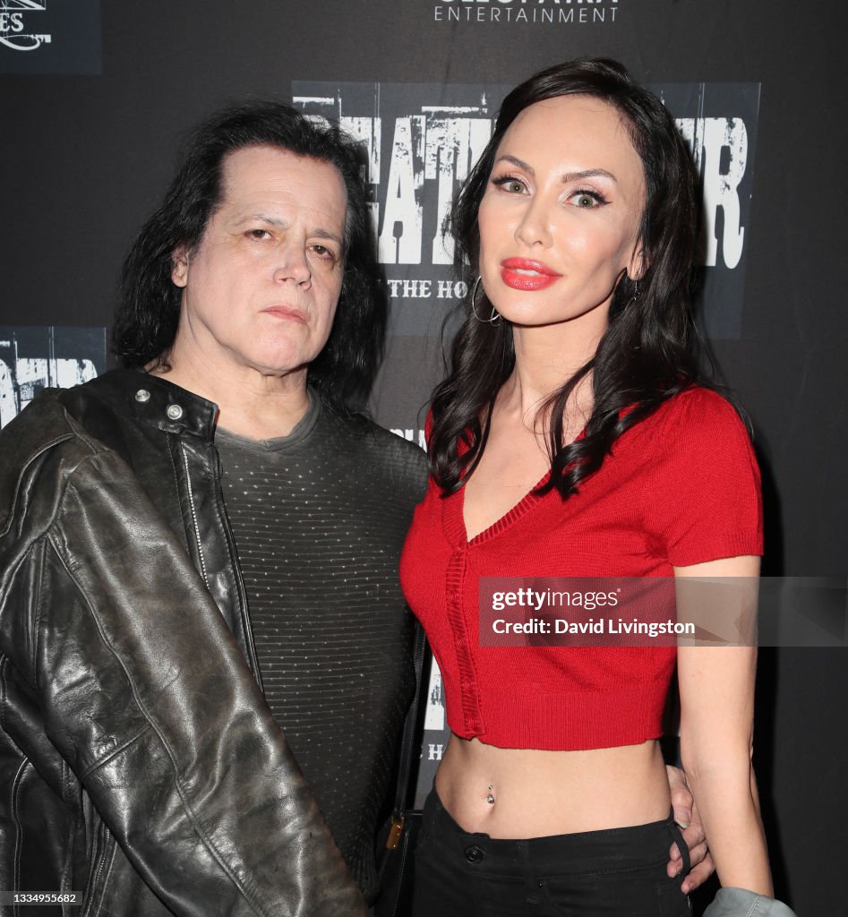 Glenn Danzig and Yulia Klass attend the premiere screening of "Death