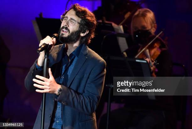 Josh Groban performs at The Mountain Winery on August 18, 2021 in Saratoga, California.