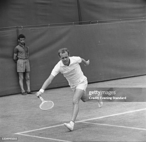 Australian tennis player Ken Fletcher during the 1965 Wimbledon Championships in London, UK, June 1965. He was knocked out by Roy Emerson in the...