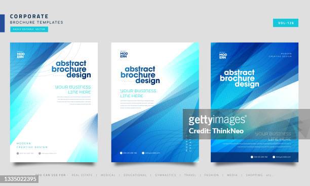 brochure flyer design layout template - tradeshow template stock illustrations