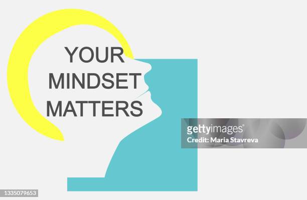your mindset matters, vector. motivational inspirational positive quote. - atitude 幅插畫檔、美工圖案、卡通及圖標