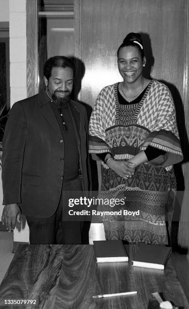 Clara Muhammad Muslim Leader Warith Deen Mohammed (Wallace D Muhammad) And Khalilah ...