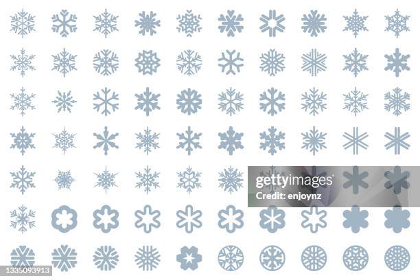 ilustraciones, imágenes clip art, dibujos animados e iconos de stock de conjunto de iconos de copo de nieve de navidad - christmas logo