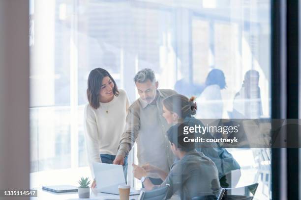 group of business people working. - australian womens training session stock pictures, royalty-free photos & images