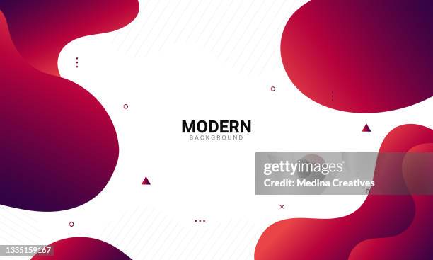abstract liquid shapes background with color red gradient - makeup brush background stock illustrations