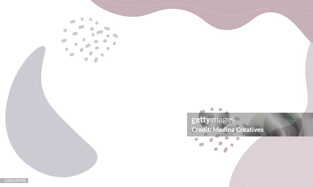 Minimalist hand drawn fluid shapes background