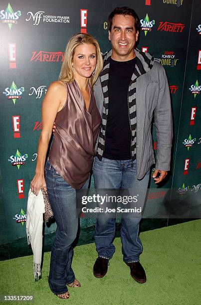 Comedian Rob Riggle and his wife Tiffany Riggle arrive at Variety's Power Of Comedy Presented By The Sims 3 Benefiting The Noreen Fraser Foundation...