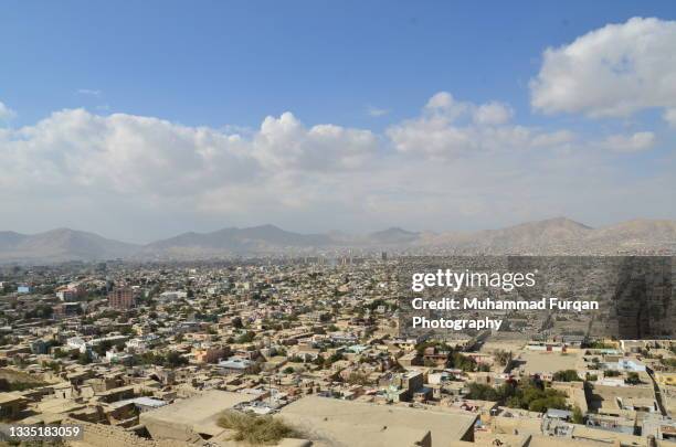 view of kabul city - afghanistan aerial stock pictures, royalty-free photos & images