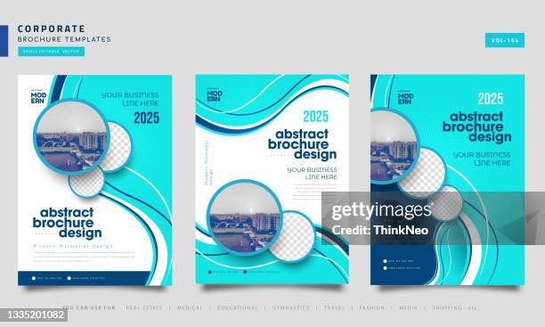 stockillustraties, clipart, cartoons en iconen met collection of brochure flyer template layout background design. booklet, leaflet, corporate business annual report layout - powerpoint template