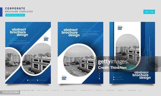 collection of brochure creative design - magazine table stock illustrations