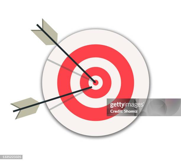 business target vector - bullseye infographic stock illustrations