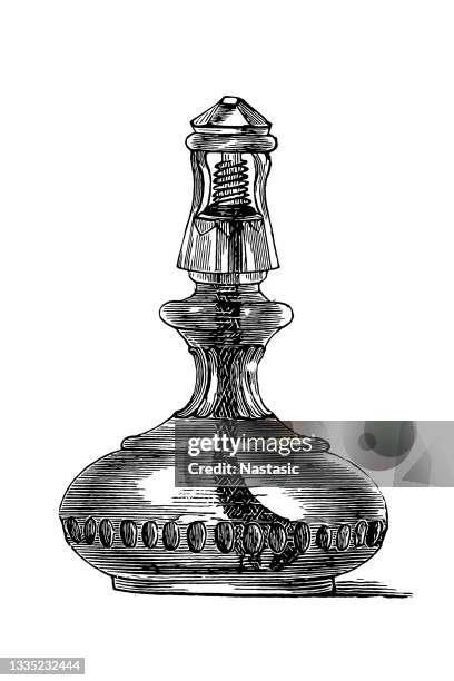 incandescent coil platinum lamp - incandescent bulb stock illustrations