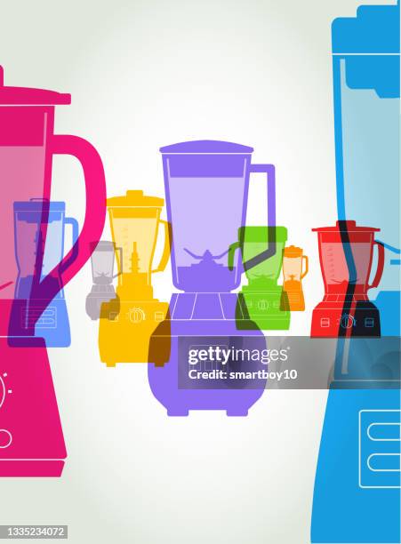 food blender or processor - juice squeeze stock illustrations