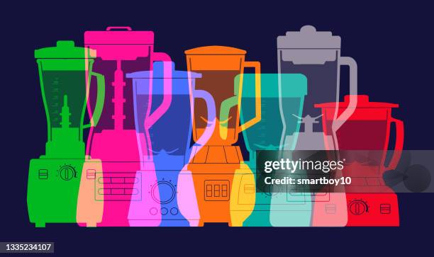 food blender or processor - juice squeeze stock illustrations