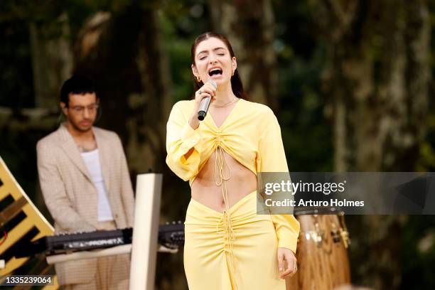 Lorde performs at "Good Morning America's" Summer Concert Series at Rumsey Playfield, Central Park on August 20, 2021 in New York City.