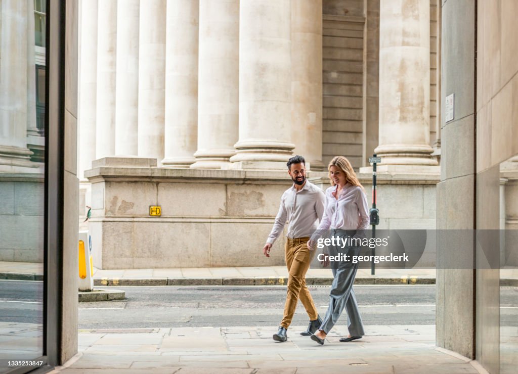 Geschäftskollegen in London