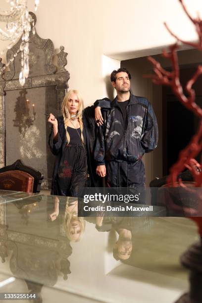 Potent Goods co-founders Gela Nash-Taylor and Travis Nash are photographed for Los Angeles Times on June 6, 2021 in Los Angeles, California....