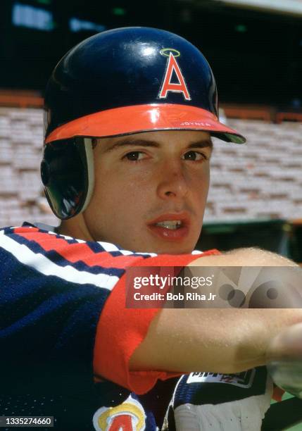 California Angels Wally Joyner before MLB playoff game against the Toronto Bluejays, July 20, 1986 in Anaheim, California.