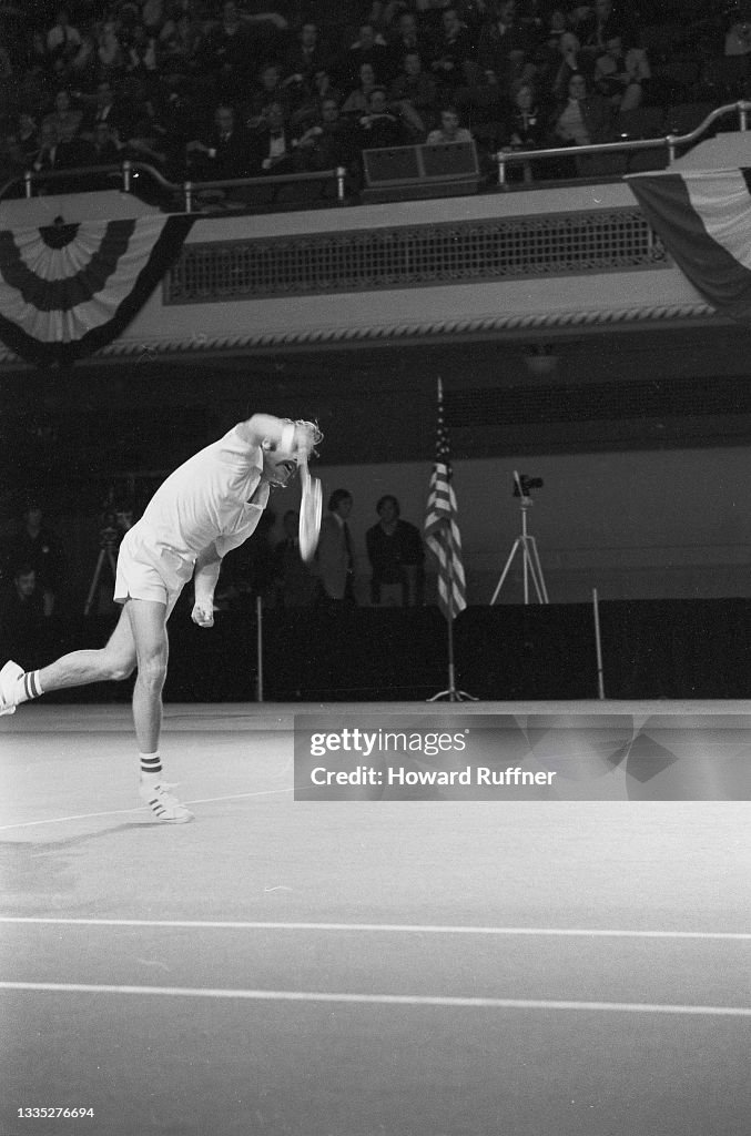 John Newcombe Competes In The Davis Cup