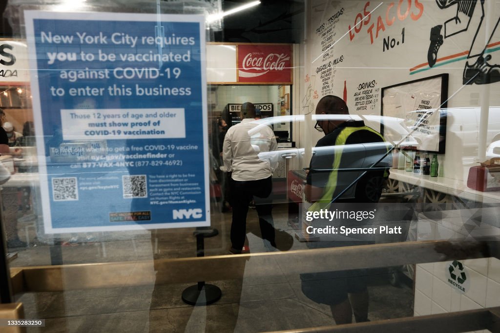 New York City Indoor Locations Begin Checking Vaccination Status For Entry