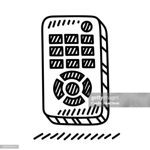 tv remote doodle 5 - cable tv stock illustrations