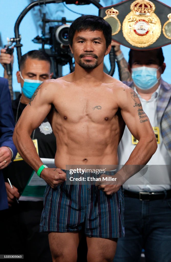 Yordenis Ugás v Manny Pacquiao - Weigh-in