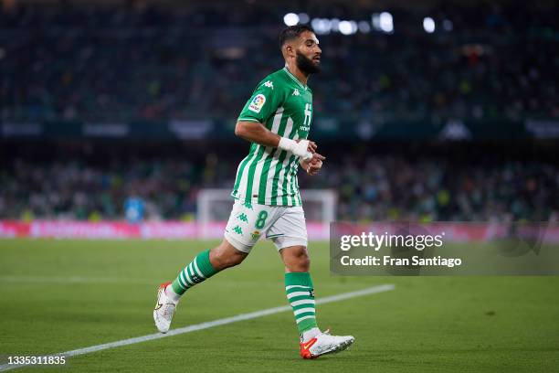 Nabil Fekir of Real Betis looks on during the La Liga Santader match between Real Betis and Cadiz CF on Friday 20 August in Seville, Spain