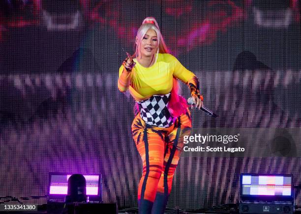 Iggy Azalea performs at DTE Energy Music Theatre on August 20, 2021 in Clarkston, Michigan.