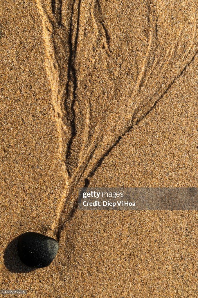 Sand textures in the sea