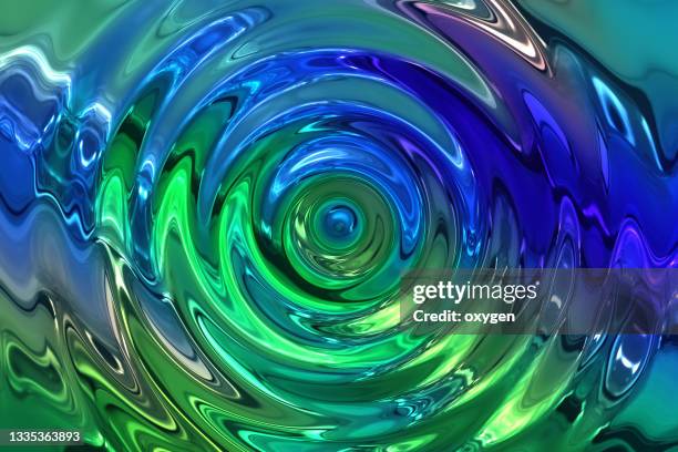 gold swirl fluid melting waves flowing liquid motion abstract background - liquid metal stock pictures, royalty-free photos & images