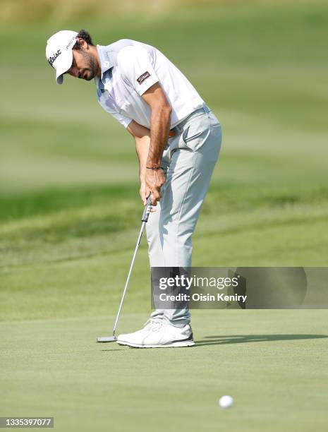Clément Sordet of France on the 9th during Day Three of The D+D Real Czech Masters at Albatross Golf Resort on August 21, 2021 in Prague, Czech...