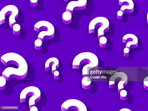 seamless question mark asking questions quiz background pattern - mystery stock illustrations