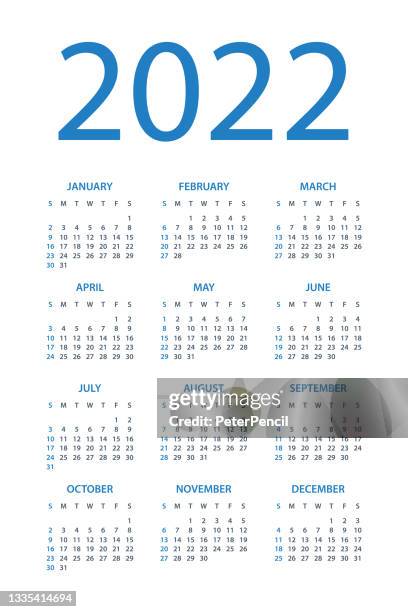 Calendar 2021 2022 2023 Symple Layout Illustration Week Starts On