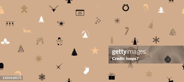 christmas seamless pattern - matching socks stock illustrations