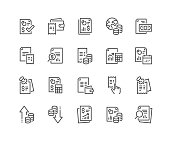 Line Financial Report Icons