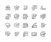 Line Text Icons