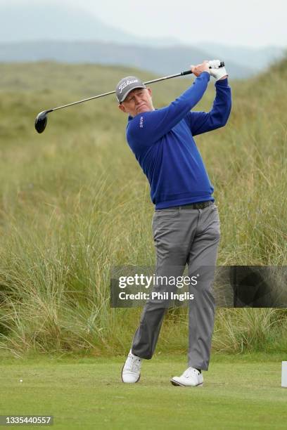 Roger Chapman of England in action during the second round of the Irish Legends presented by The McGinley Foundation at the Rosapenna Hotel & Golf...