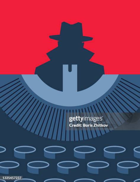 writing the mystery. - macchina da scrivere foto e immagini stock