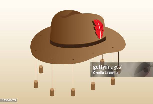 australischer akubra - akubra hat stock-grafiken, -clipart, -cartoons und -symbole