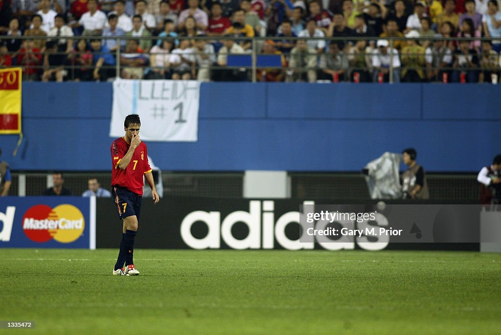 Spanish Raul Raul of Spain in action during the Spain v South Africa, Group B ...