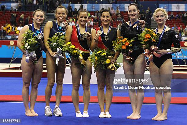 Rosannagh Maclennan and Karen Cockburn of Canada , Jessica Simon and Anna Dogonadze of Germany and Katherine Driscoll and Amanda Parker of Great...