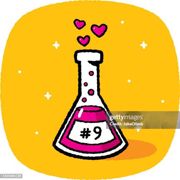 ilustrações, clipart, desenhos animados e ícones de love potion doodle 7 - love potion