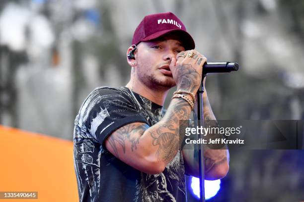 Kane Brown performs onstage during We Love NYC: The Homecoming Concert Produced by NYC, Clive Davis, and Live Nation on August 21, 2021 in New York...