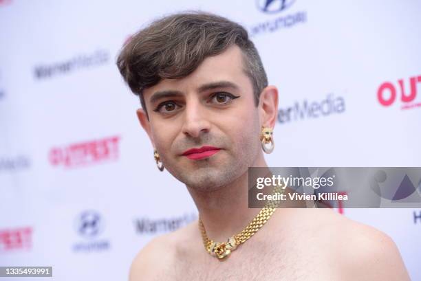 Jacob Tobia attends Outfest Los Angeles LGBTQ film festival's 5th annual trans & nonbinary summit on August 21, 2021 in Los Angeles, California.