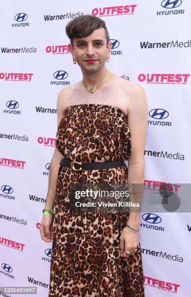 Jacob Tobia attends Outfest Los Angeles LGBTQ film festival's 5th annual trans & nonbinary summit on August 21, 2021 in Los Angeles, California.