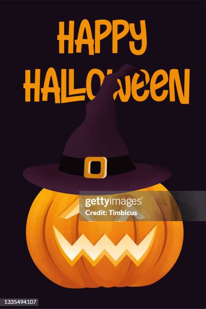 it's a halloween season! - witch hat stock illustrations