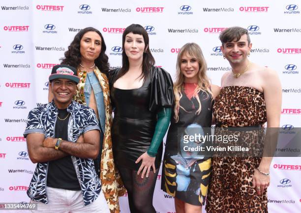 Lo, River Gallo, Our Lady J and Jacob Tobia attend Outfest Los Angeles LGBTQ film festival's 5th annual trans & nonbinary summit on August 21, 2021...