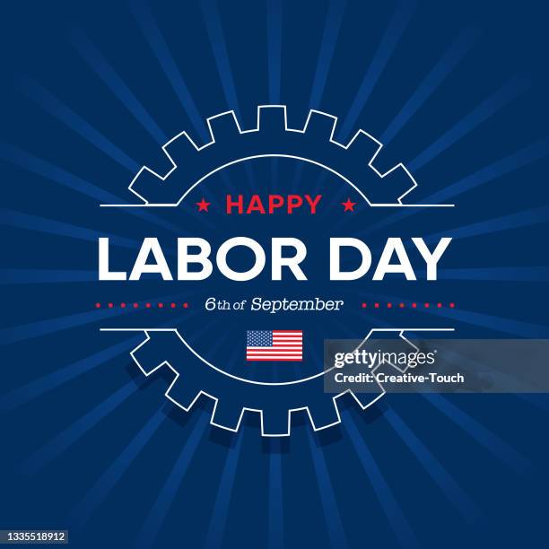 labor day greeting card - labor day stock illustrations