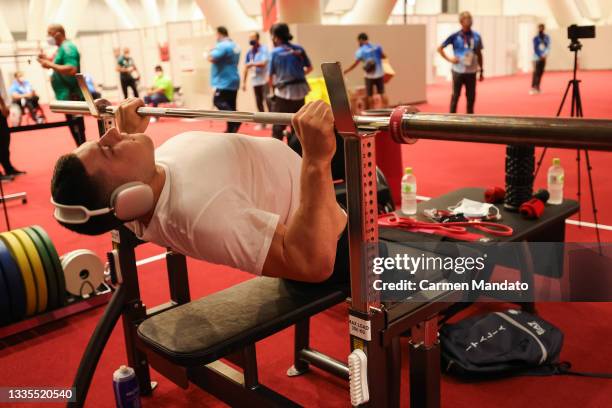 Donato Telesca of Italy trains ahead of the Tokyo 2020 Paralympic Games at Tokyo International Forum on August 22, 2021 in Tokyo, Japan.