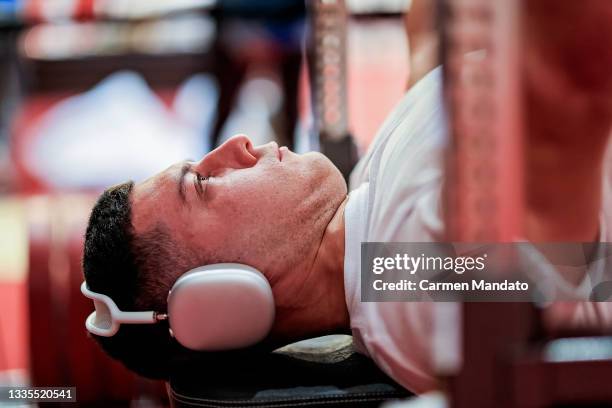 Donato Telesca of Italy trains ahead of the Tokyo 2020 Paralympic Games at Tokyo International Forum on August 22, 2021 in Tokyo, Japan.